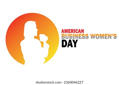 American Business Women's Day Vector illustration. Holiday concept. Template for background, banner, card, poster with text inscription. 