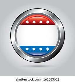 american button over gray background vector illustration 