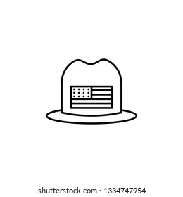 American, cap, hat, icon. Modern American USA vector icon - Vector. Can be used for web, mobile and infographic on white background