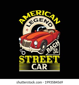 American car t-shirt design Race car t-shirt