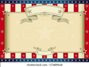 American certificate. An horizontal american poster for your message. Perfect size for your screen, your  pad....