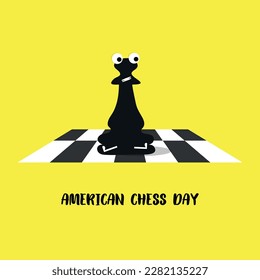 american chess day. Design suitable for greeting card poster and banner