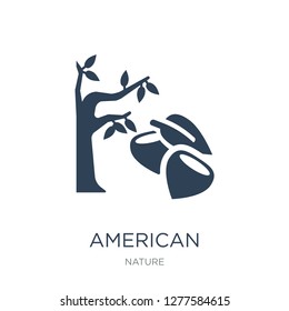 american chestnut tree icon vector on white background, american chestnut tree trendy filled icons from Nature collection, american chestnut tree vector illustration