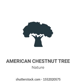 American chestnut tree vector icon on white background. Flat vector american chestnut tree icon symbol sign from modern nature collection for mobile concept and web apps design.
