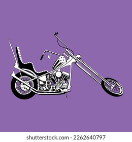 american chopper old motorcycle vector