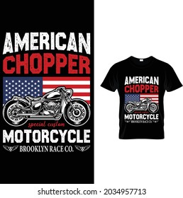 American Chopper Special Custom Motorcycle Brooklyn Race Co. T-Shirt Design