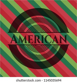 American christmas badge background.