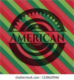 American christmas emblem.