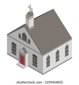 American church icon. Isometric of american church vector icon for web design isolated on white background