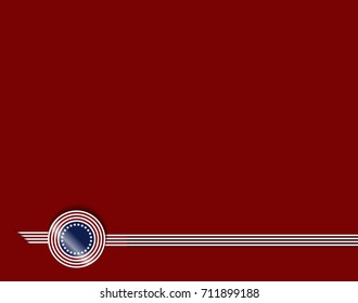 American circle patch and badge ribbon concept for graphical use as envelope. vector illustration.