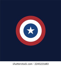 american circle shield spoon illustration.