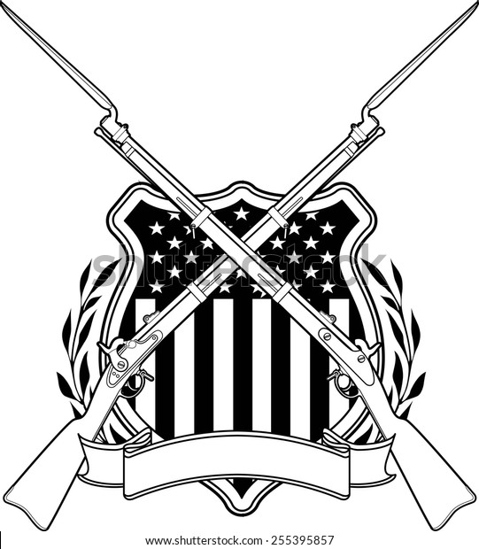 American Civil War Badge Stock Vector (Royalty Free) 255395857 ...