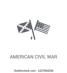 american civil war icon. Trendy american civil war logo concept on white background from United States of America collection. Suitable for use on web apps, mobile apps and print media.