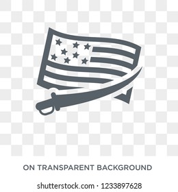 american civil war icon. Trendy flat vector american civil war icon on transparent background from United States of America collection. 