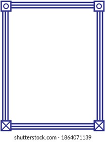 American classic blue frame with empty space for your design.	
