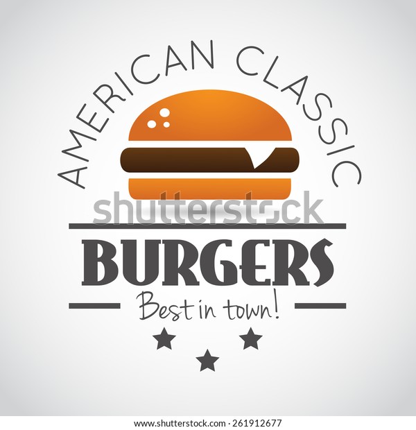 American Classic Burger Vector Art Stock Vector Royalty Free 261912677 Shutterstock 3361