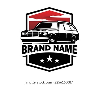  American classic muscle car. isolated white background view from side. Best for badge, emblem, icon, sticker design. available eps 10.