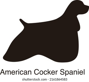 Perro de coquetón americano en el agujero, observación, ilustración vectorial