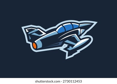 Ilustración vectorial de aviones de combate de la guerra fría estadounidense. Clipart de aeronaves simple, equipo militar.