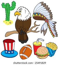 American collection 1 - vector illustration.