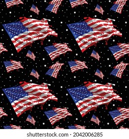 American collection seamless pattern vector design