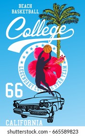 American College Academy Basketball sports graphic design vector art
