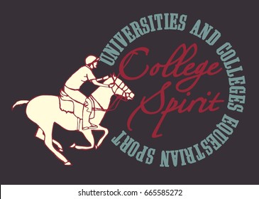American College Academy polo sports graphic design vector art