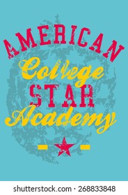 American college academy vector art
