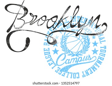 American College basketball graphic design vector art