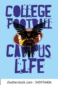 American College Football game graphic design vector art