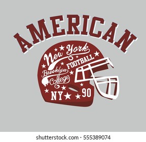 American College Football graphic design vector art 
