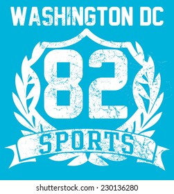 American college graphic design vector art
