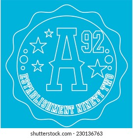 American college graphic design vector art