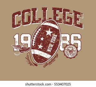 American College graphic design vector art
