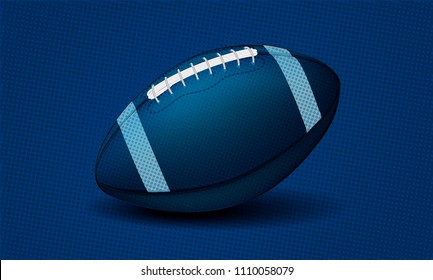 American College High School Junior Striped Football Isolated On White Background