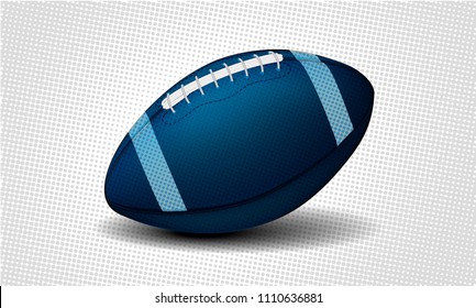 American College High School Junior Striped Football Isolated On White Background