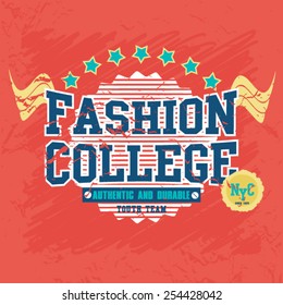 american college spirit vector art