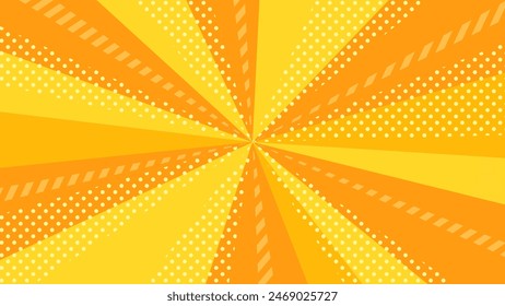 American comic book style background material_concentration lines__yellow_16:9
