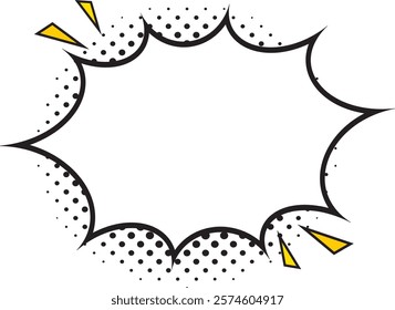American comic book style explosion speech bubble illustration