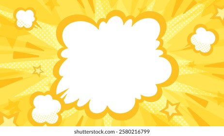 American comic book style explosion smoke background illustration_16:9