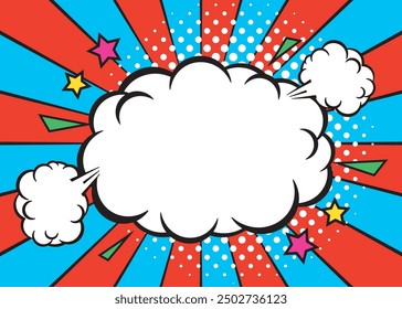 American comic book style pop frame illustration
