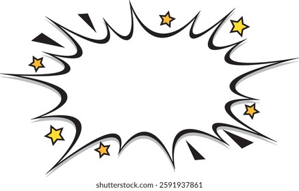 American comic book style pop speech bubble illustration