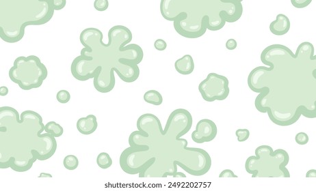 American comic style amoeba background illustration_16:9