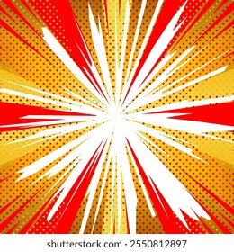 American Comic Style Backgrounds for New Year - Square version -