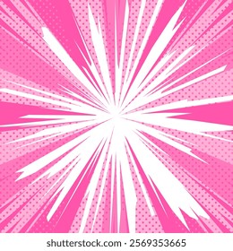 American Comic Style Backgrounds for New Year Spring - Square version -