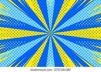 American Comic Style Backgrounds for summer - wide version -