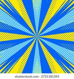 American Comic Style Backgrounds for summer - Square version -