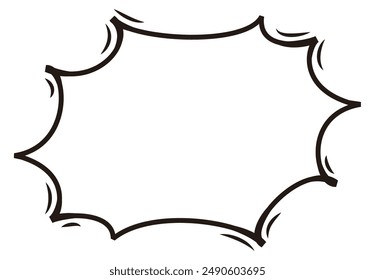 American comic style bomb speech bubble on white background