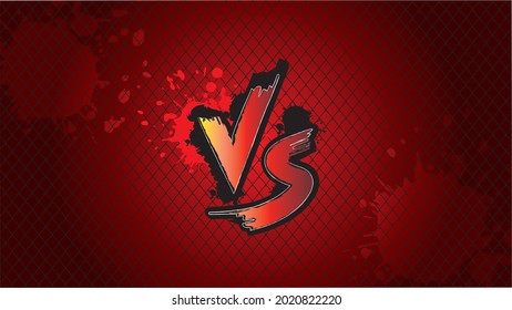 American comic style confrontation battle VS
