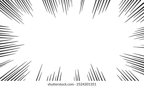 Fokuslinieneffekt im amerikanischen Comic-Stil frame_black_16:9